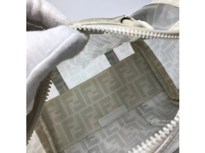 Borsa Duffle Mini Fendi Bianco - vista 12