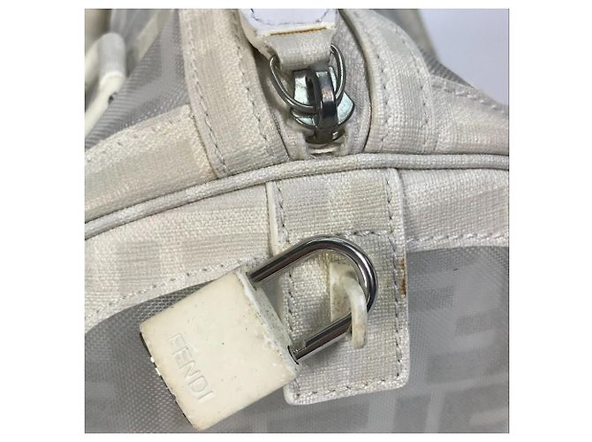 Borsa Duffle Mini Fendi Bianco - vista 8