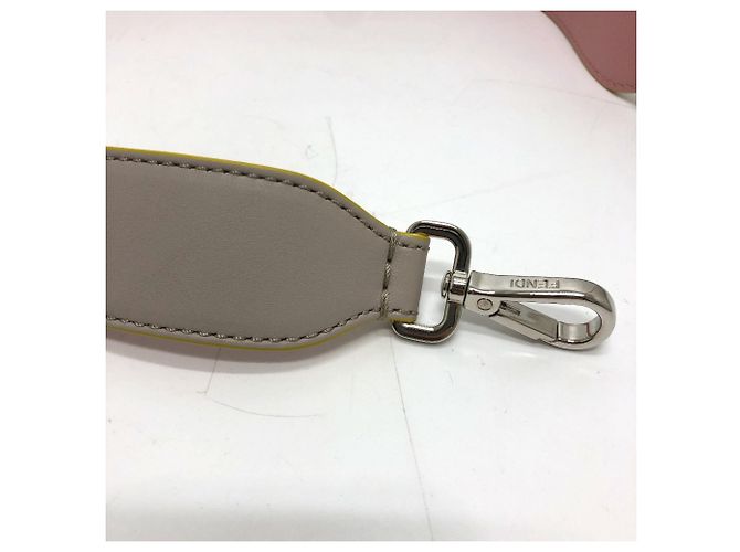 Fendi graue Lederkette/Schultertasche Braun - Ansicht 2