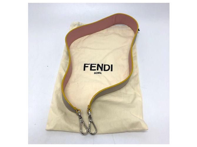 Fendi graue Lederkette/Schultertasche Braun - Ansicht 9