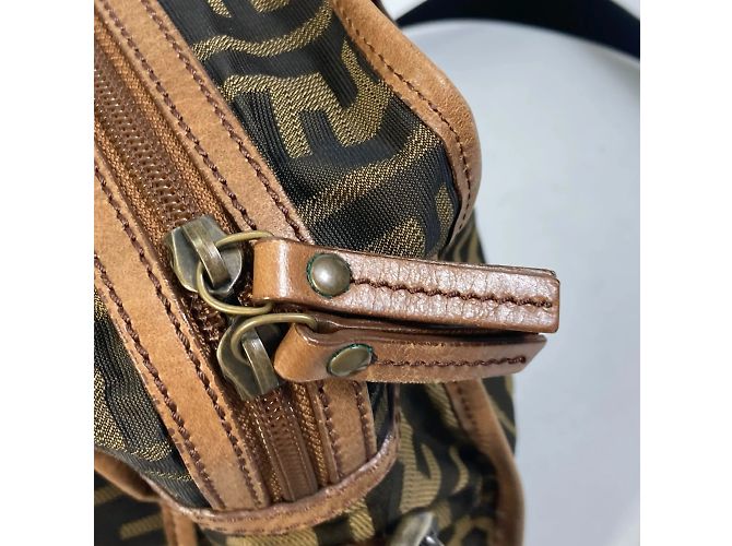 Fendi 7VA158 Zucca FF Muster Tote Bag Braun - Ansicht 13