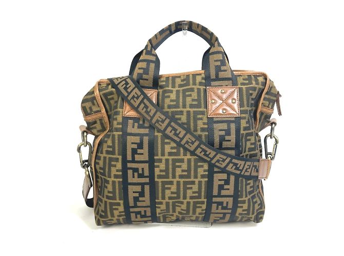 Fendi 7VA158 Zucca FF Muster Tote Bag Braun - Ansicht 2