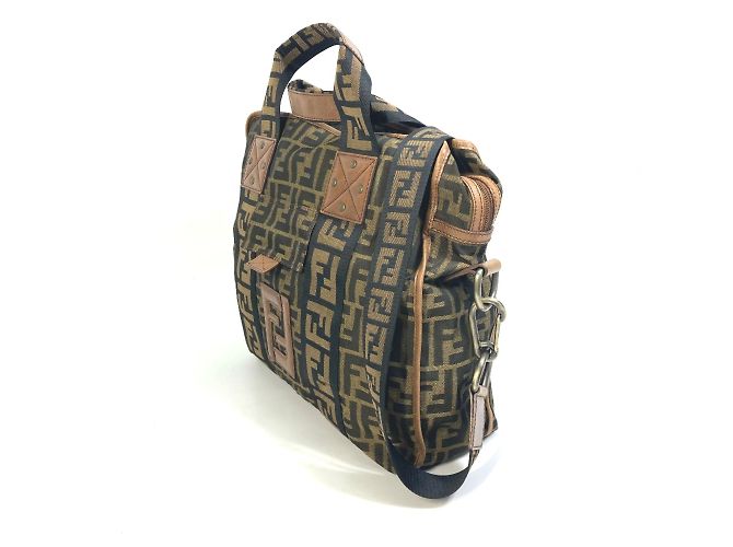 Fendi 7VA158 Zucca FF Muster Tote Bag Braun - Ansicht 3