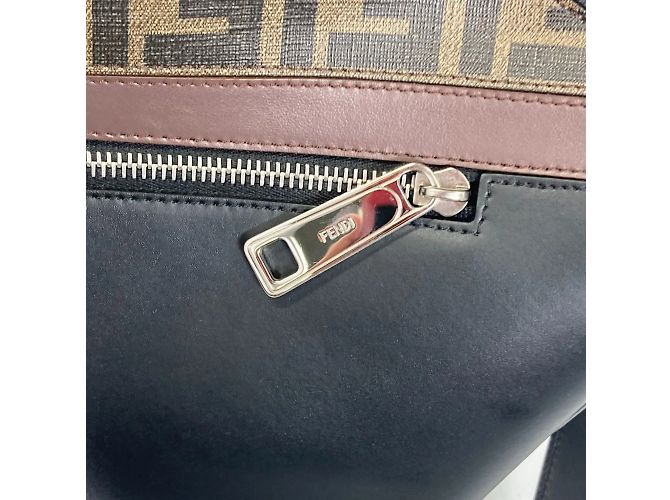 Borsa a Spalla Fendi 8BH253 Zucca Business 2WAY Marrone - vista 12