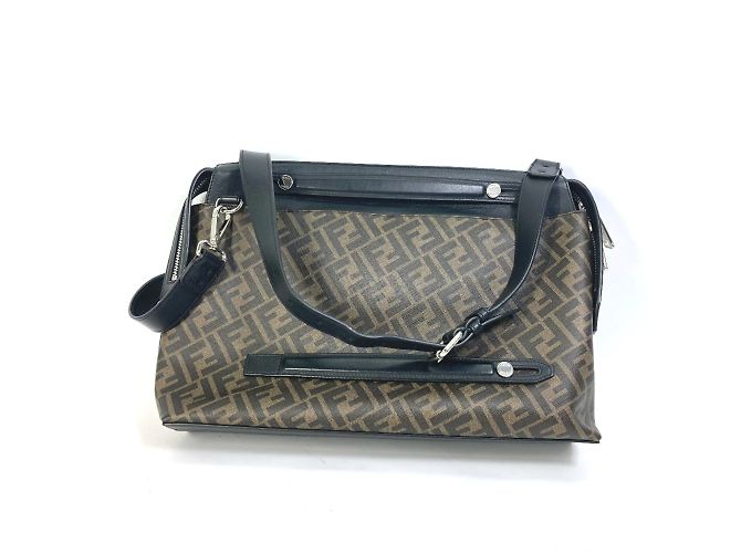 Borsa a Spalla Fendi 8BH253 Zucca Business 2WAY Marrone - vista 2