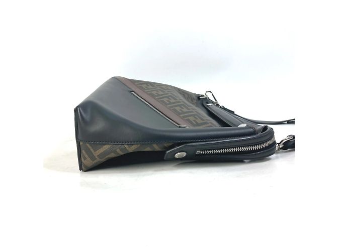Borsa a Spalla Fendi 8BH253 Zucca Business 2WAY Marrone - vista 3