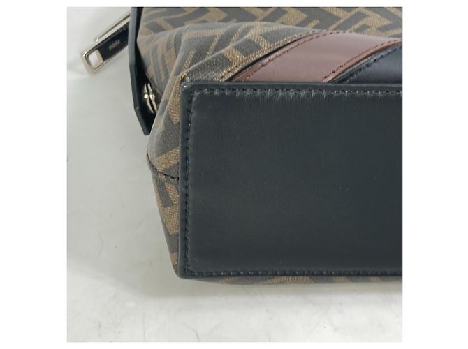 Borsa a Spalla Fendi 8BH253 Zucca Business 2WAY Marrone - vista 6