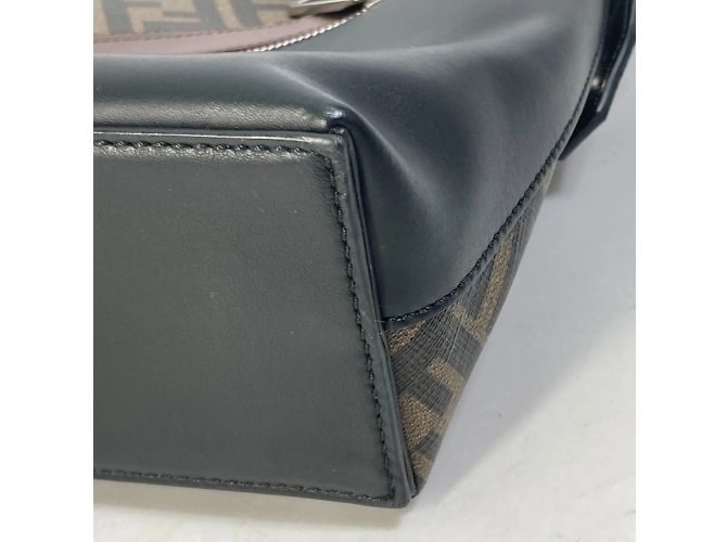 Borsa a Spalla Fendi 8BH253 Zucca Business 2WAY Marrone - vista 7