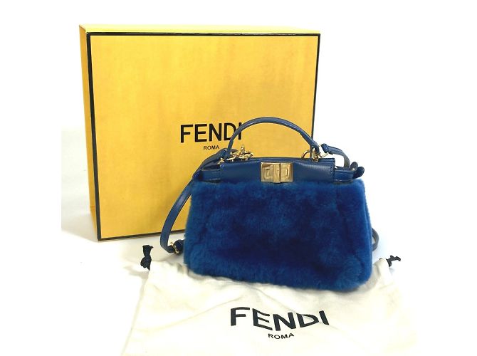 Borsa a tracolla blu Fendi - vista 12