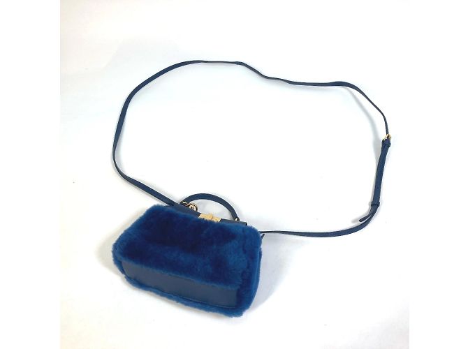 Borsa a tracolla blu Fendi - vista 3