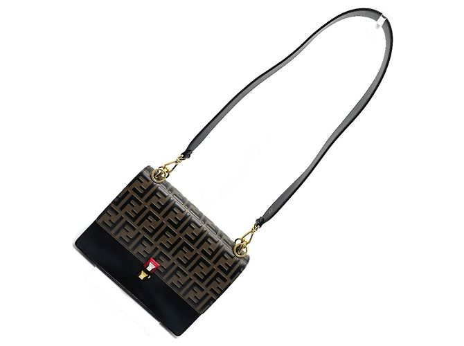 Fendi 8BT283 FF Zucca Borsa a Spalla 2WAY Marrone - vista 12