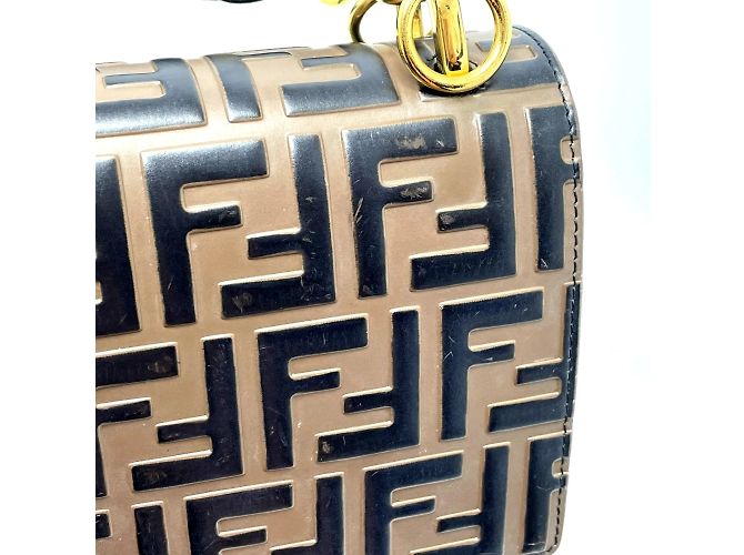 Fendi 8BT283 FF Zucca Borsa a Spalla 2WAY Marrone - vista 7