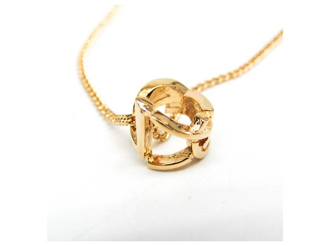 Collana pendente placcata in oro con logo Yves Saint Laurent YSL - vista 5