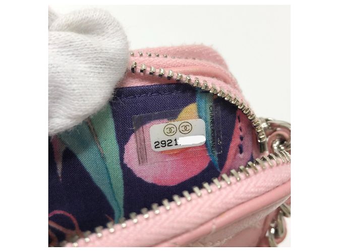 Borsa a spalla in pelle rosa Chanel A82527 - vista 15