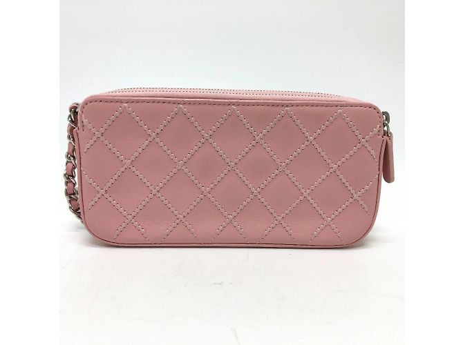 Borsa a spalla in pelle rosa Chanel A82527 - vista 2