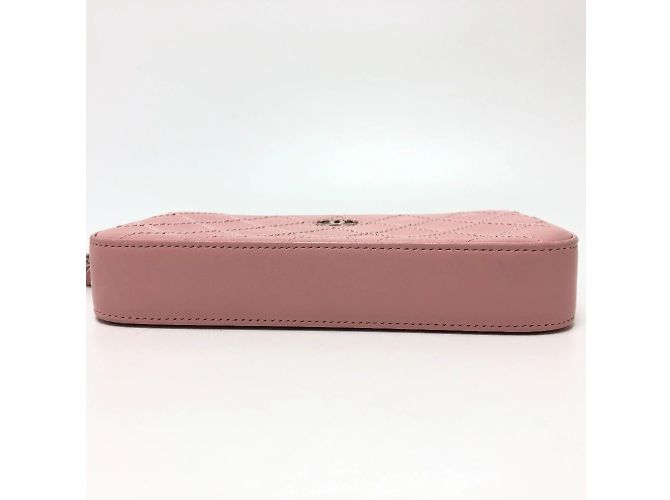 Borsa a spalla in pelle rosa Chanel A82527 - vista 3