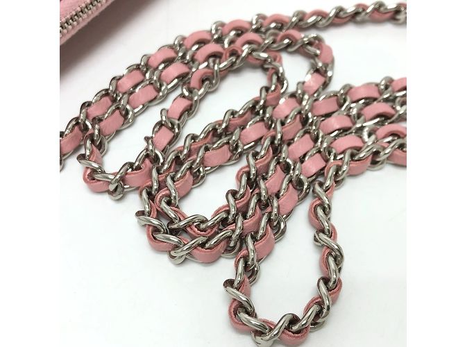 Borsa a spalla in pelle rosa Chanel A82527 - vista 7