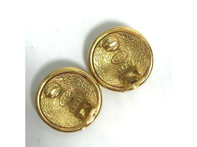 Vintage Gold Clip Ohrringe Chanel 93P Golden - Ansicht 5