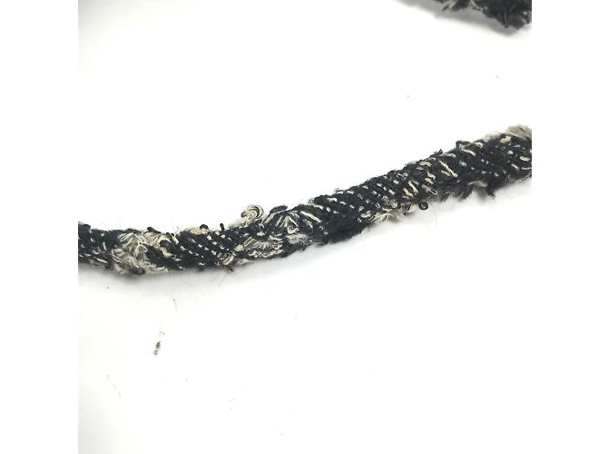 Timeless Fascia per capelli in tweed nero Chanel - vista 4