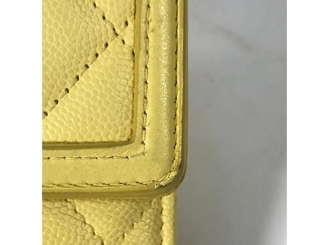 Chanel Gelbe Leder Langbörse - Ansicht 11