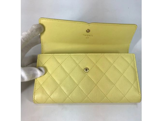 Chanel Gelbe Leder Langbörse - Ansicht 12
