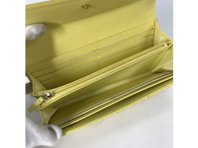 Chanel Gelbe Leder Langbörse - Ansicht 13