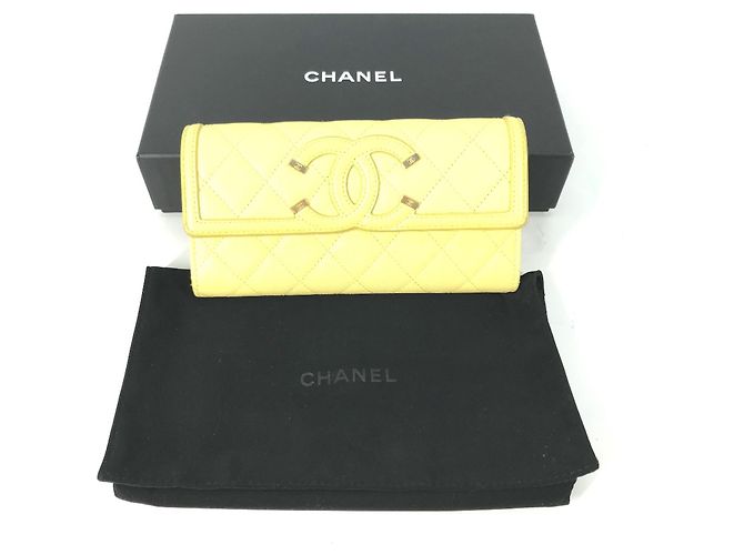 Chanel Gelbe Leder Langbörse - Ansicht 16