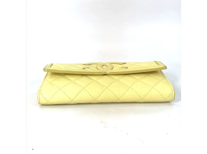 Chanel Gelbe Leder Langbörse - Ansicht 4