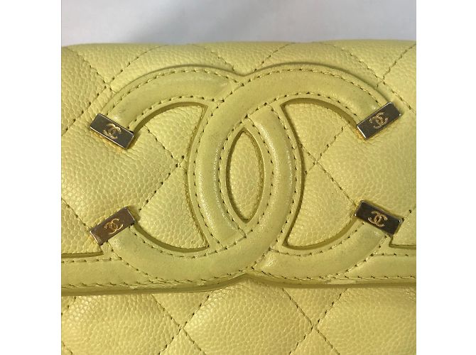 Chanel Gelbe Leder Langbörse - Ansicht 5
