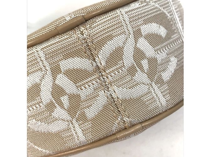 Chanel A17682 CC Marchio Pochette Pouch Beige - vista 4