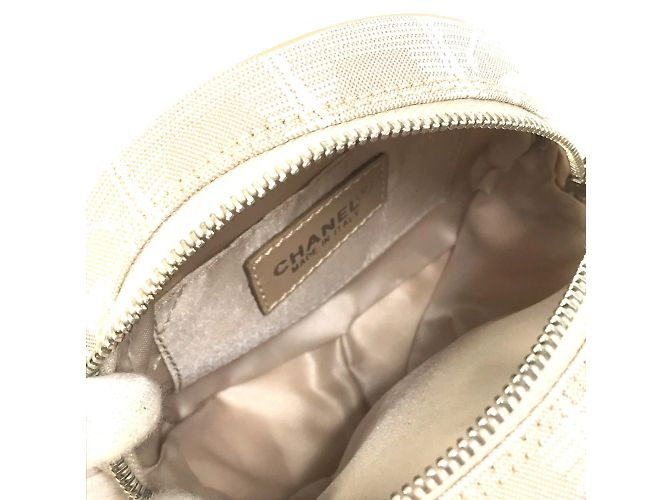 Chanel A17682 CC Marchio Pochette Pouch Beige - vista 6