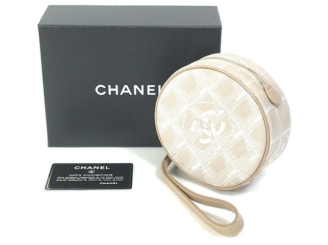 Chanel A17682 CC Marchio Pochette Pouch Beige - vista 9