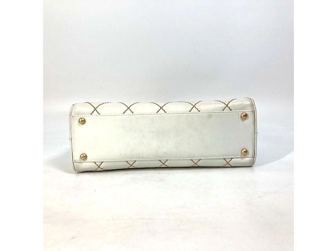 Chanel Vintage Mini Duffle Tasche Weiß - Ansicht 5