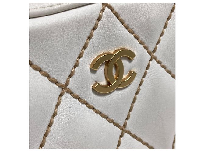 Chanel Vintage Mini Duffle Tasche Weiß - Ansicht 8