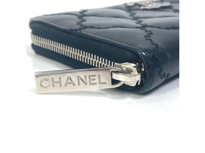 Chanel CC Reißverschluss Langbörse Schwarz - Ansicht 7
