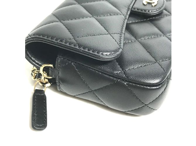 Custodia per telefono portafoglio Chanel AP2096 CC Mark Nero - vista 9