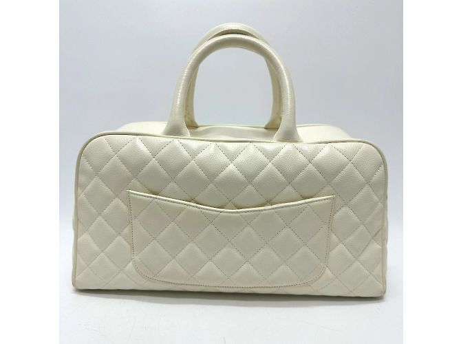 Borsa a mano matelassé Chanel CC Mark Bianco - vista 2