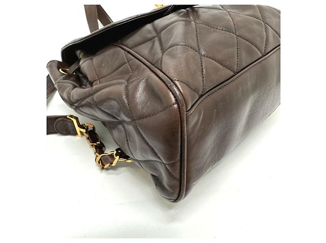 Zaino Chanel CC Mark Chain Marrone - vista 7