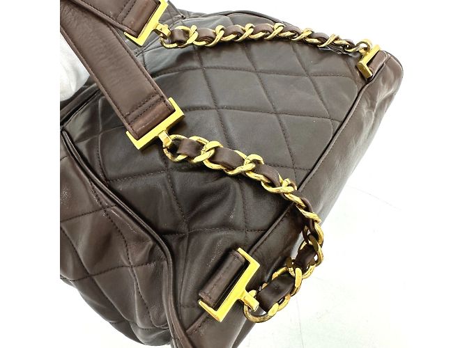 Zaino Chanel CC Mark Chain Marrone - vista 9