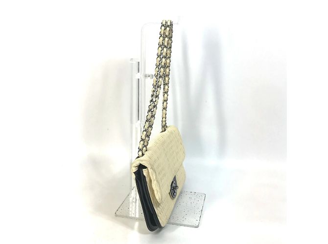 Borsa a spalla in pelle bianca Chanel Bianco - vista 3