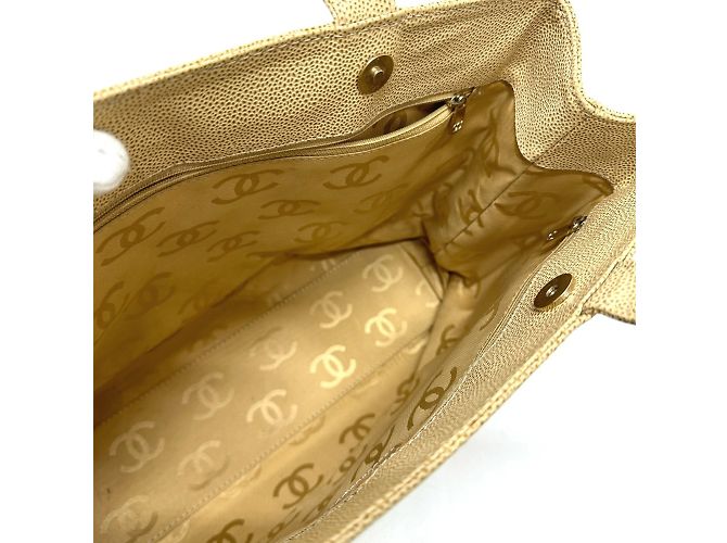 Chanel Beiger Leder Tote Bag - Ansicht 8