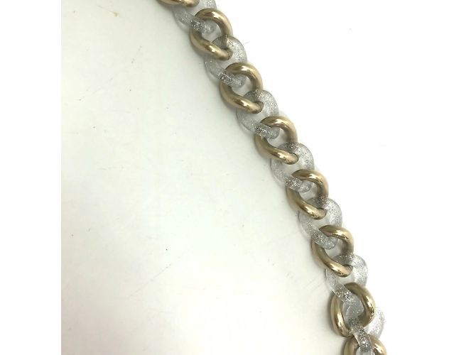 Chanel 17K Glitzerkette Gürtel Golden - Ansicht 4