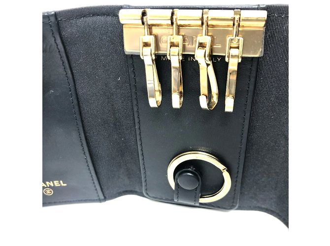 Llaveiro de cuero negro Chanel - vista 10