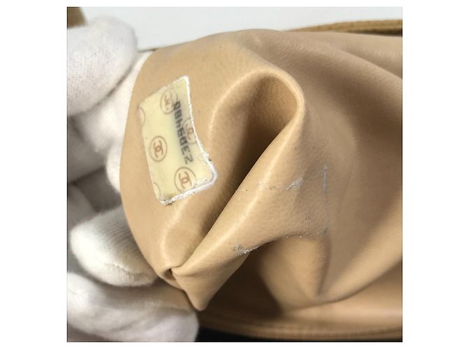 Borsa a mano in pelle beige Chanel - vista 11