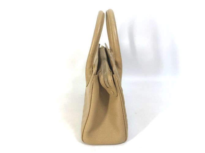 Borsa a mano in pelle beige Chanel - vista 4