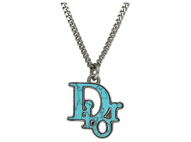 Collana Lunga Trotter Christian Dior Argento Blu chiaro - vista 2