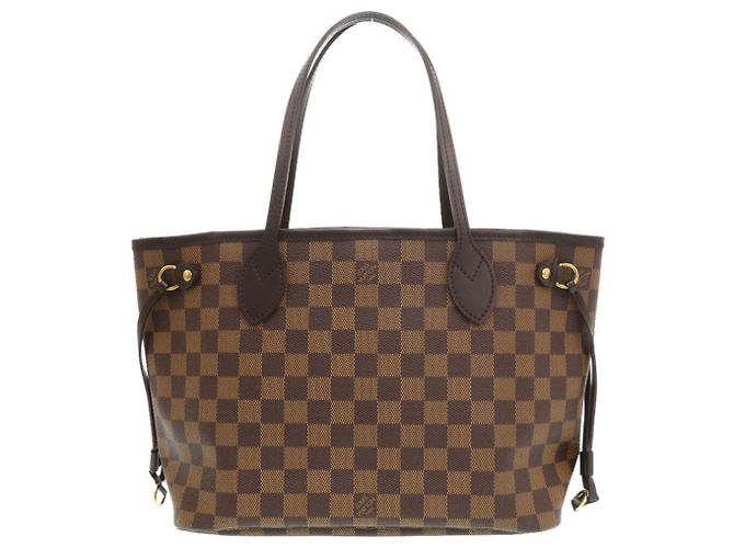 Borsa Tote Louis Vuitton Neverfull PM Damier Marrone - vista 3