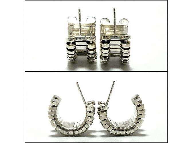 Orecchini a cerchio essenziali per donne Bottega Veneta Argento - vista 5