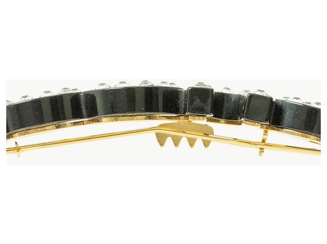 Fermaglio per capelli in cristallo Gucci Nero D'oro - vista 3