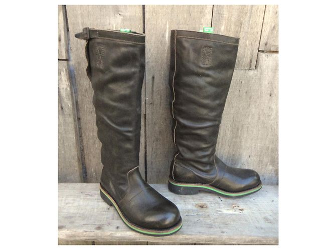 Botas Dirk Bikkenbergs de cuero marrón oscuro - vista 2
